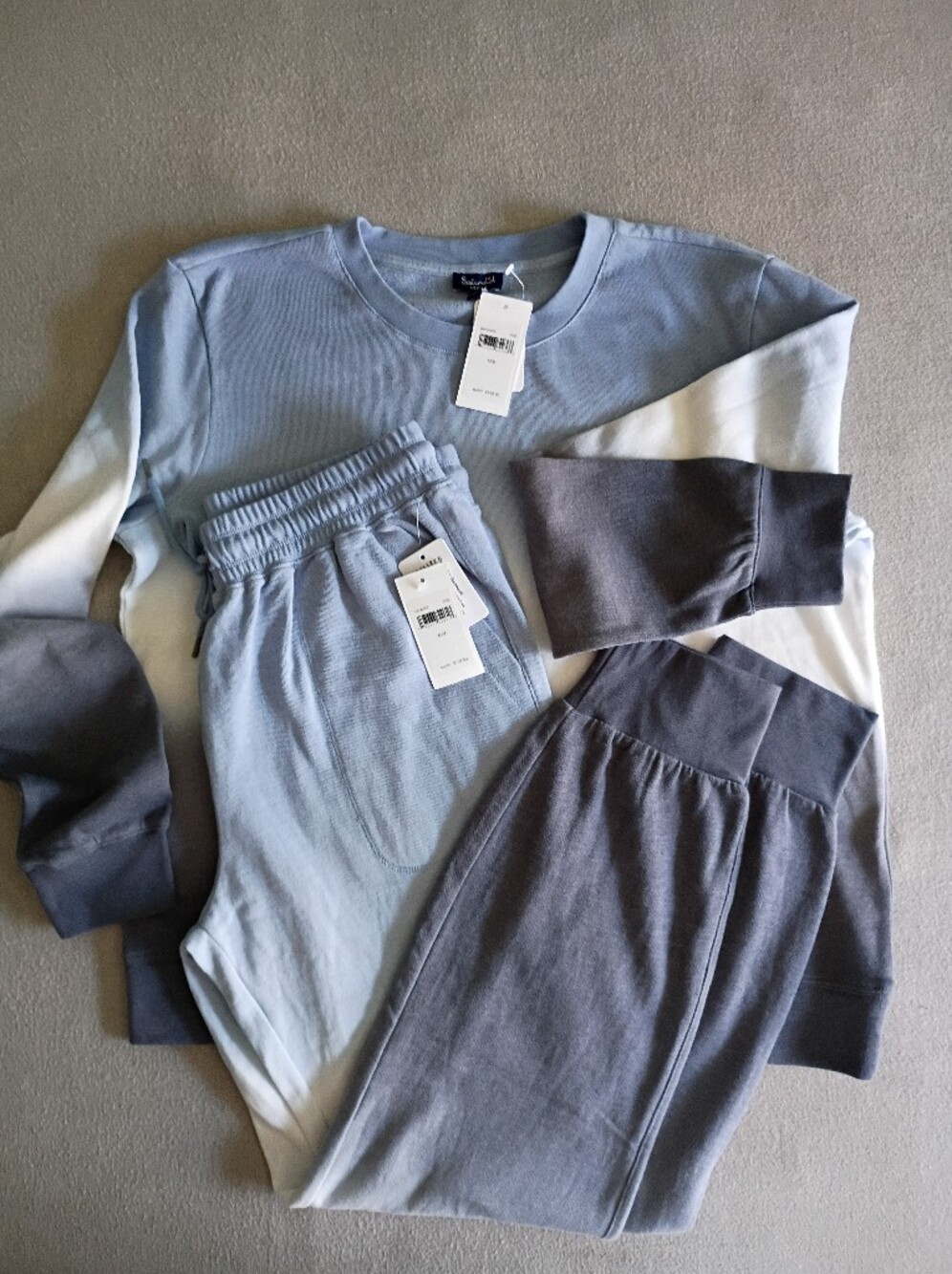 Splendid Blue Ombre Cozy Matching Sweatpants And Top Set NWT Size Medium